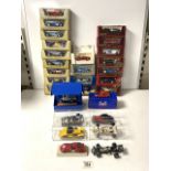 TWELVE MATCHBOX CLASSIC CARS IN BOXES AND 10 ASSORTED CLASSIC CARS.