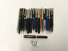 A BOX OF INTERESTING PENS INC MENTMORE.