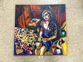 A.PIZZIGALLO OIL ON CANVAS AMY WINEHOUSE 61 X 60CM