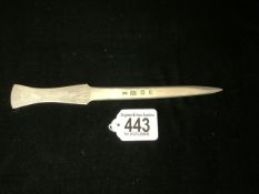 HALLMARKED SILVER LETTER OPENER 23CM BY S J ROSE & SON 53 GRAMS