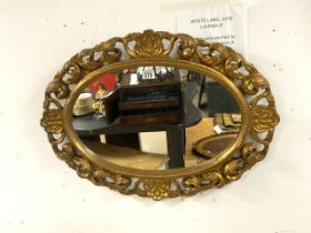 ORNATE GILDED OVAL WALL MIRROR 78 X 58CM