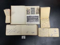 COLLECTION OF AUTOGRAPH ALBUMS, CRICKET, ALEC BEDSER, JIM LAKER AND MORE; ALSO MILLWALL FC;