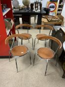 FOUR BENTWOOD STYLE CHAIRS