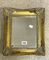 GILDED BEVELLED WALL MIRROR 31 X 36 CM