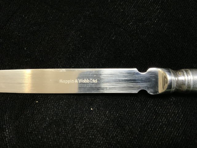 SILVER PLATED CASED MAPPIN & WEBB LETTER OPENER FROM THE RESERVE BANK OF ZIMBABWE 20.5CM - Image 2 of 6