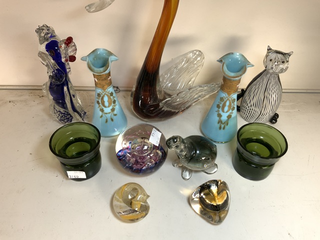 MIXED ART GLASS INCLUDES MURANO AND MORE - Image 3 of 8