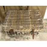 LARGE WICKER LAUNDRY BASKET