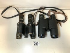 TWO PAIRS OF BINOCULARS INCLUDES EXTRA LUMINEUSE EARLY 20TH-CENTURY AND ESTIMA LUXOR