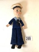VINTAGE NORA WELLINGS STYLE DOLL ( SAILOR ) 24CM