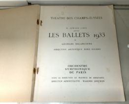 LES BALLETS 1933 THEATRE DES CHAMPS-ELYSEES PROGRAMME