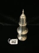 HALLMARKED SILVER SUGAR SIFTER BY THE BARKER ELLIS SILVER CO 18CM 119 GRAMS
