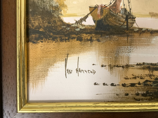 KEN HAMMOND OIL ON CANVAS OF SHIPS SIGNED AND FRAMED 49 X 39 CM - Image 3 of 4