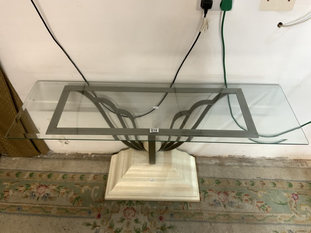 MODERN GLASS TOP CONSOLE TABLE - Bild 3 aus 3