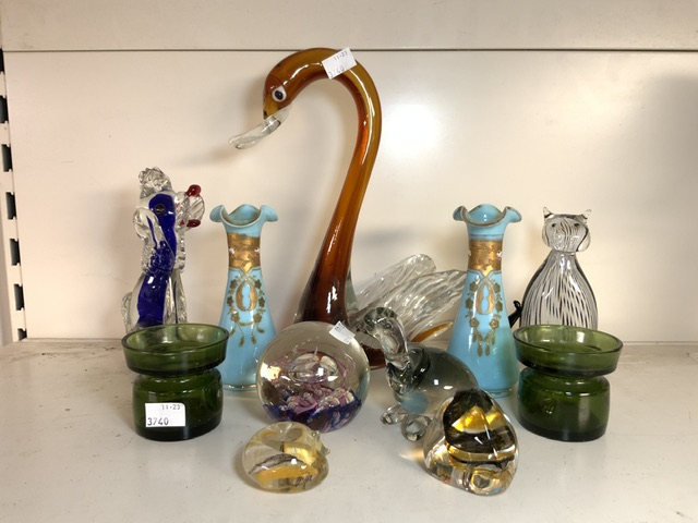 MIXED ART GLASS INCLUDES MURANO AND MORE - Image 2 of 8