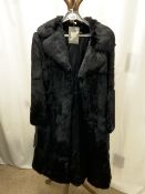 BLACK MINK FUR COAT SIZE 16