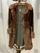 SUEDE AND FUR COAT