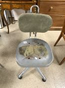 INDUSTRIAL METAL SWIVEL CHAIR BY O.E.M
