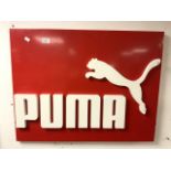 METAL BACK WALL MOUNTED PUMA SIGN 84 X 65CM