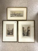 J MACPHERSON WATERCOLOUR,WITH TWO ETCHINGS ONE SIGNED DUPONT (ACADEMY PROOF),E SHARLAND SIGNED