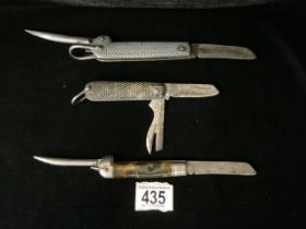 THREE VINTAGE PEN KNIVES