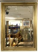ANTIQUE WALL MIRROR IN A GILDED FRAME 104 X 75CM