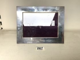 A HALLMARKED SILVER PHOTO FRAME BY ASPREYS, 18X24 CMS.