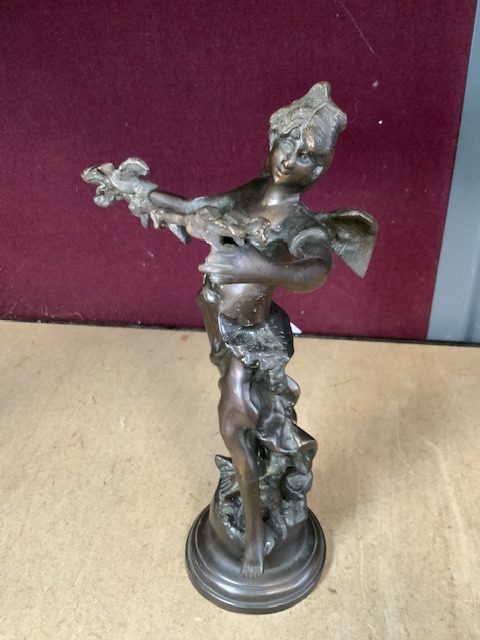 ART NOUVEAU STYLE BRONZE FIGURE OF A LADY, 36 CMS - Image 2 of 5