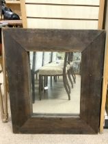 VINTAGE WOODEN WALL MIRROR 78 X 93CM