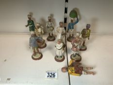 QUANTITY OF 19TH CENTURY INDIAN CLAY LUCKNOW FIGURES 12CM