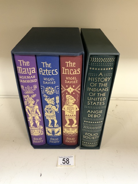 FOUR FOLIO SOCIETY HARDBACK BOOK SETS - EMPIRES OF EARLY LATIN AMERICA AND A HISTORY OF THE