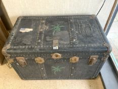 LARGE SHIPPING TRUNK REPUTEDLY FROM A FORMER SAS SOLDIER 94 X 55CM