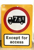 ROAD SIGN EXCEPT FOR ACCESS 7.5t 100 x 70cm