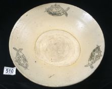 EARLY CERAMIC DISH DECORATED WITH FISH