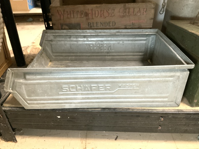 MIXED ITEMS GALVANISED METALWARE AND ADVERTISING CRATE AND MORE - Image 2 of 5