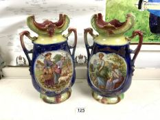 PAIR OF STRASBURGH WARE VASES A/F 33CM