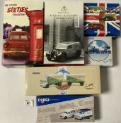 SIX DIECAST MODEL ROYAL MAIL DELIVERY VANS, A CORGI BILLY SMARTS CIRCUS TRANSPORT LORRY AND OTHERS.