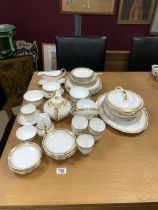 ROYAL CHELSEA DINNER AND TEA SERVICE 53 PIECES