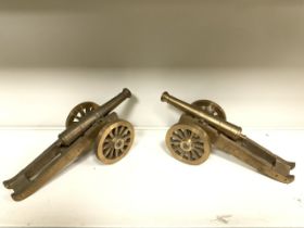 PAIR OF BRONZE AUTHENTIC MODEL CANONS 29CM