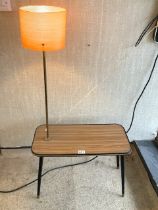 RETRO COFFEE TABLE WITH ORANGE LAMP