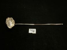 EARLY WHITE METAL TODDY LADLE, [ UNMARKED ].