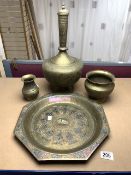 MIXED INDIAN BRASS ITEMS