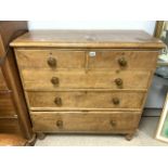 VICTORIAN TWO OVER THREE CHEST OF DRAWERS 105 X 44CM
