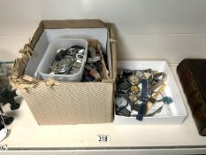 QUANTITY OF VINTAGE WATCHES,STOP WATCHES AND STRAPS