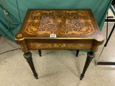ANTIQUE FRENCH MARQUETRY CARD TABLE