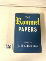 F. M. ERWIN ROMMEL AND FRAU ROMMEL SIGNED BOOK THE ROMMEL PAPERS EDITED BY B H LIDDELL HART 1953
