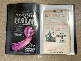 QUANTITY OF VINTAGE THEATRE POSTERS IN PORTFOLIO - MERCHANT OF VENICE AND MORE