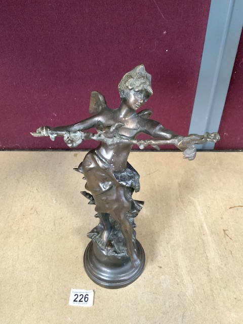 ART NOUVEAU STYLE BRONZE FIGURE OF A LADY, 36 CMS