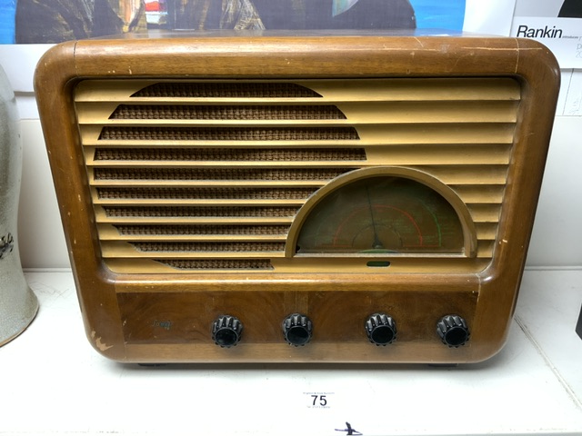 SOBELL 1940s MAHOGANY CASED RADIO RECIEVER TYPE 516, NUMBER 30856 6.