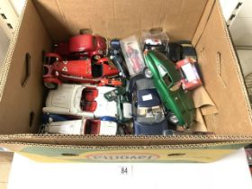 SIX BURAGO VINTAGE MODEL CARS AND OTHER MODEL CARS.