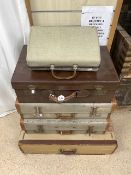 FIVE VINTAGE TRAVEL SUITCASES,GAUSTIN,REVALATION AND MORE